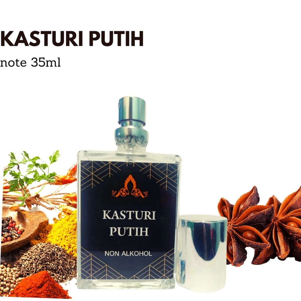 Minyak Wangi Kasturi Putih Parfum Arab Saudi Murni Non Alkohol 35ml parfume Ibadah Sholat kasturi Bi