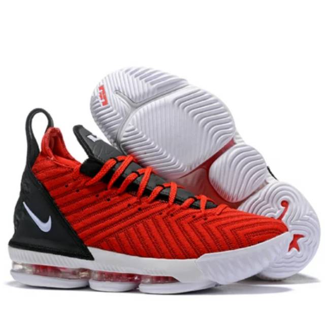 Nike Lebron 16 Red Black Premium Original Sepatu Basket