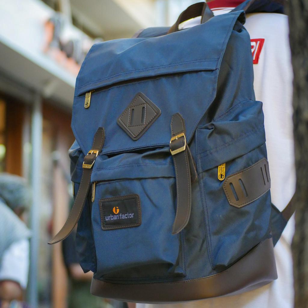 Tas Ransel Pria Wanita Backpack Laptop Gendong Punggung Sekolah Kerja Kuliah Travelling Original Urban Bs Navy