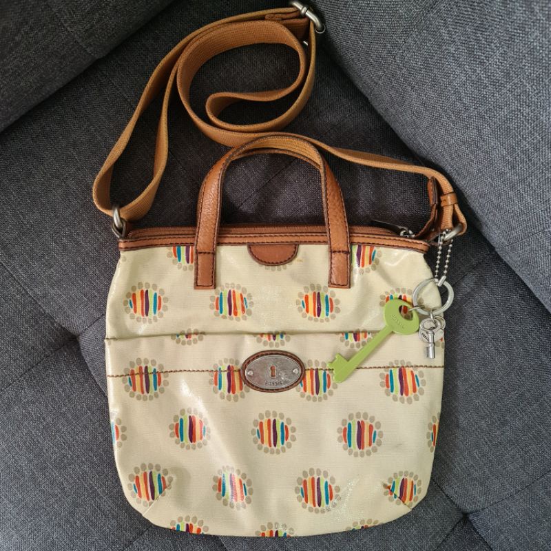 tas fossil preloved original keyper crossbody
