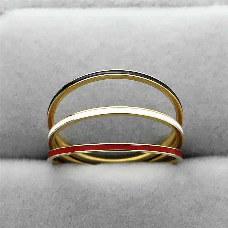Cincin Titanium Mini Korea Wanita 3in1 CK043 set midi fashion ring trend masa kini finishing bagus