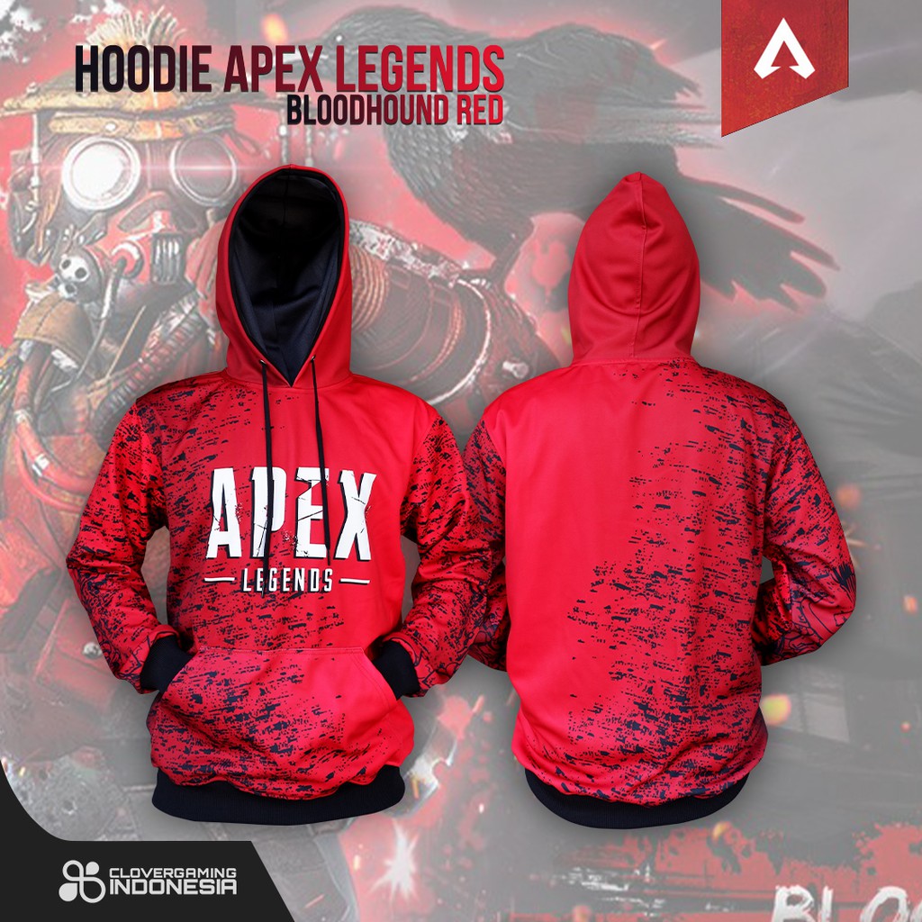 Hoodie Apex Legends Bloodhunt Red - Gaming Jaket Esports