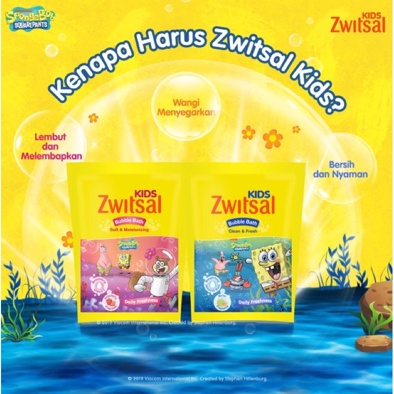 Zwitsal Kids Bubble Bath Refill 250ml - Zwitsal Sabun Mandi Anak Kemasan isi ulang