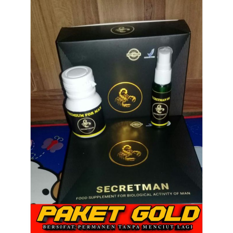 SECRETMAN PAKET GOLD PEMBESARRRR MR.P + TAHAN LAMA