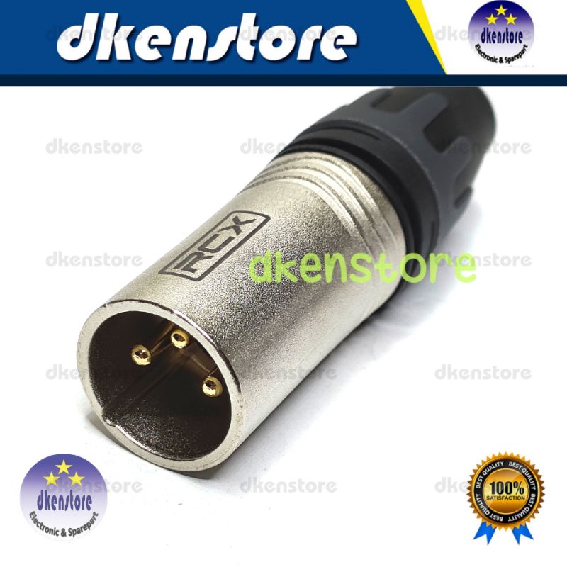 Jek Canon XLR RCX Male konektor Mic Input Cowok