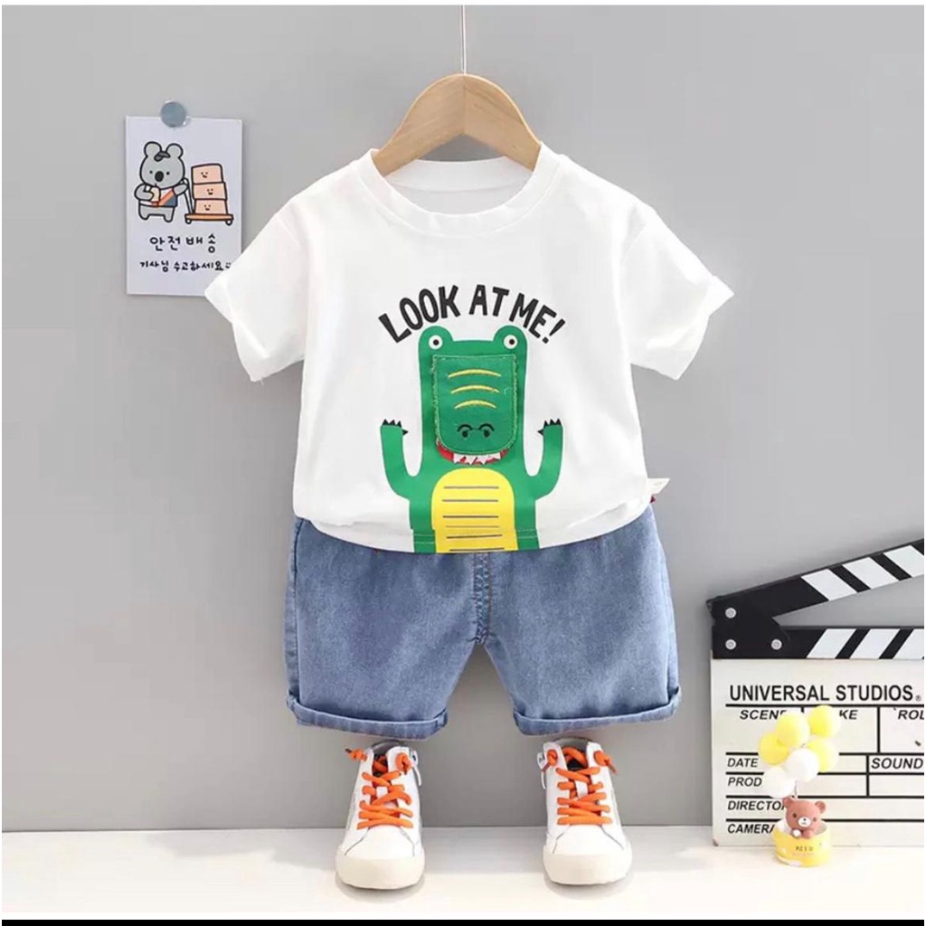 SETELAN ANAK BAJU ANAK MOTIF HEWAN BUAYA LOOK TERBARU / SETELAN ANAK BAJU ANAK USIA 6BULAN - 5 TAHUN / SETELAN ANAK BAJU ANAK LAKI LAKI DAN PEREMPUAN / SETELAN ANAK BAJU ANAK SEHARI - HARI / SETELAN ANAK BAJU ANAK TERLAR