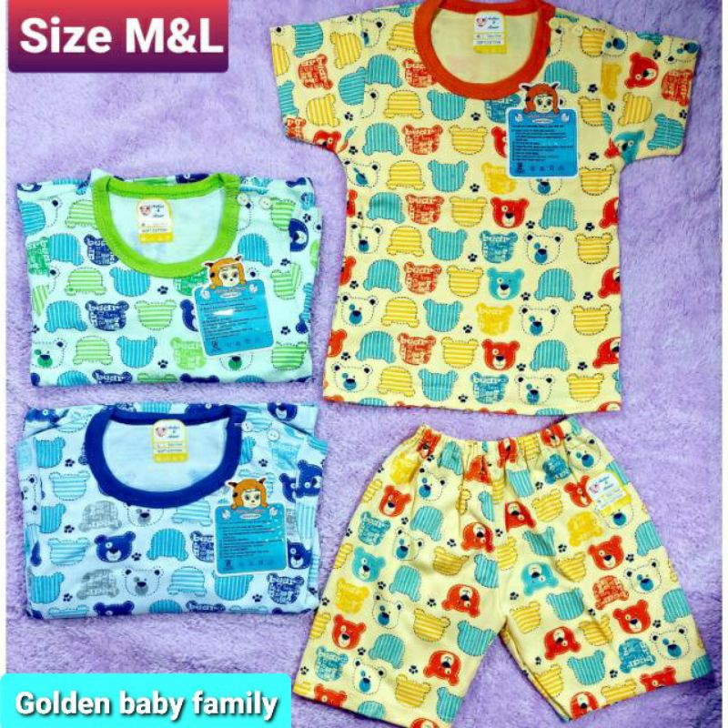 3 Pcs Arthur Setelan Baju Oblong Pendek Print Boneka Size S,M,L,XL