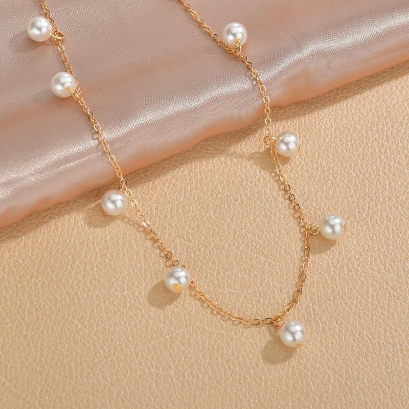 Alyssa Korean Pearl Charm Necklace Kalung Liontin Mutiara Bandul Korea