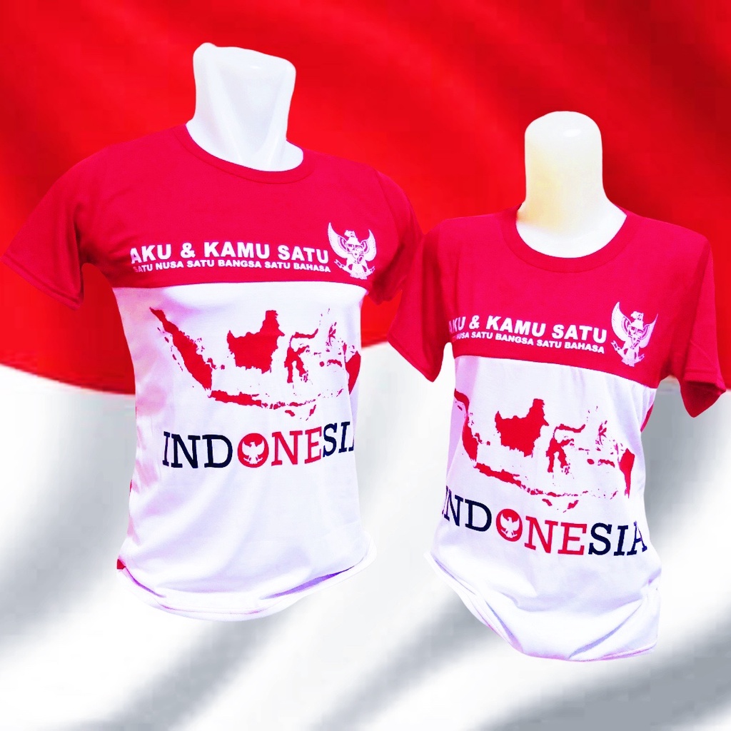 KAUS MERAH PUTIH / KAUS AGUSTUSAN / T SHIRT MERAH PUTIH DEWASA