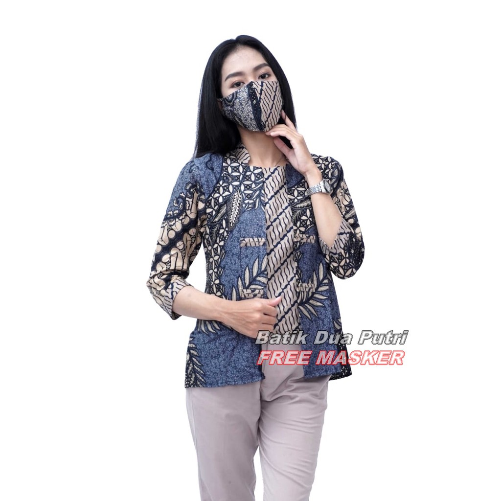 Blouse Batik Wanita Modern Trendy By Batik Dua Putri Collection-1
