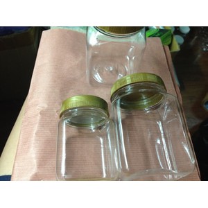 Toples plastik mini/ jar/canister/ kue kering/kurma/hiasan/ikan cupang