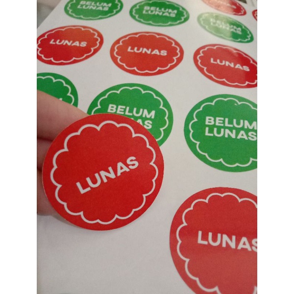 

Stiker label lunas