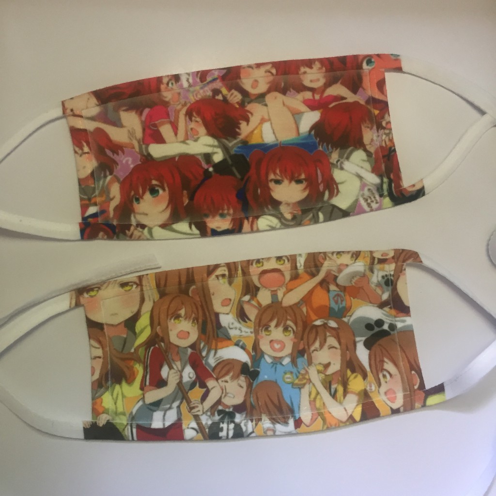 Masker kain custom full printing 2 ply ( gambar custom suka suka ) full colour bisa satuan