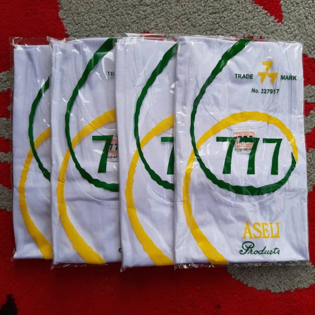 Tshirt Singlet Pria Merk 777 Singlet 777 Kaos Dalam Pria 777 Aseli Product