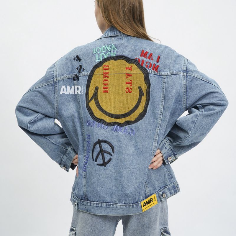 AMR ORIGINAL -  PEACE SMILE OVISA 1336 - JACKET JEANS PRELOVED LIKE NEW