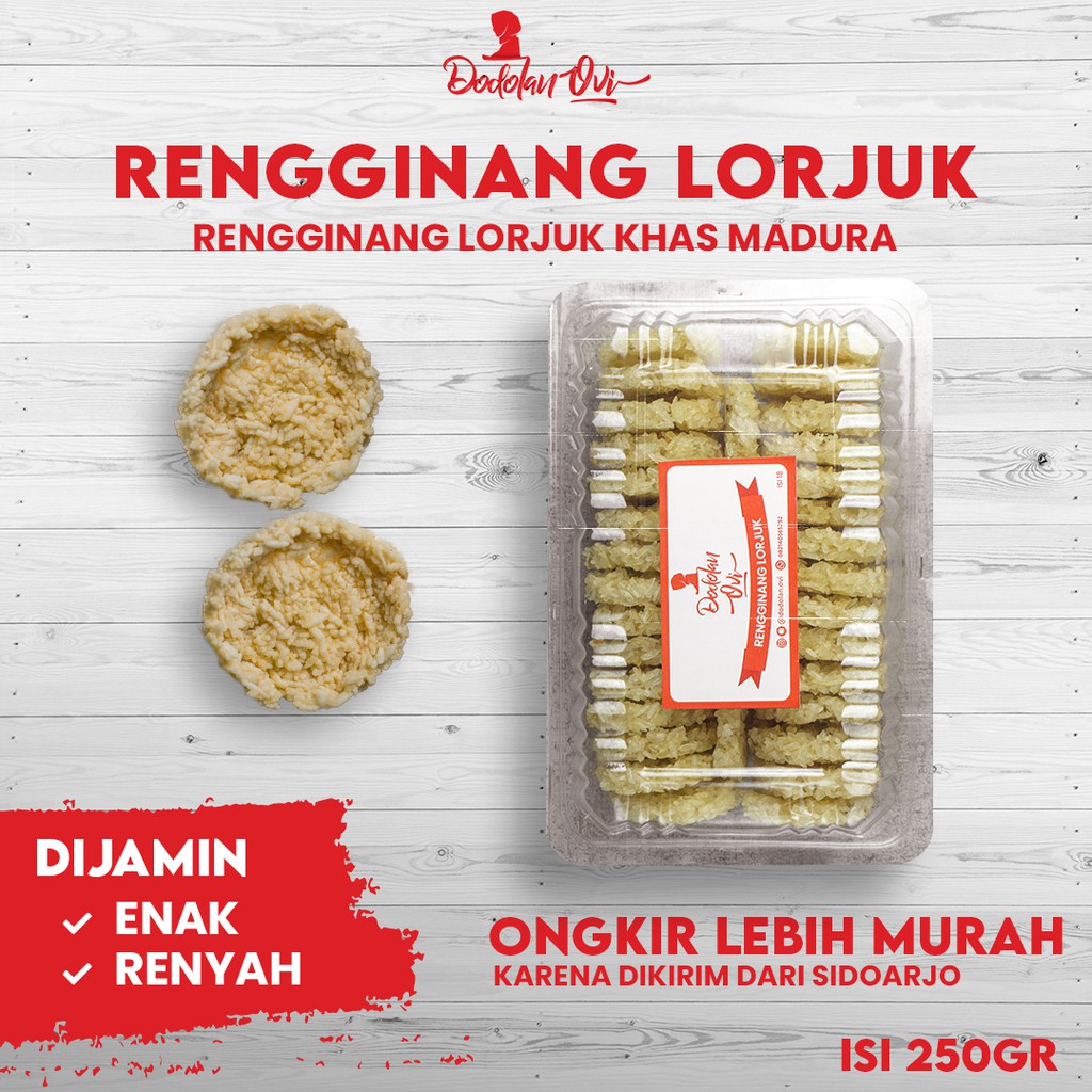 

Rengginang lorjhuk SUPER 250gr / isi 15-16 biji rengginang khas madura 250gr