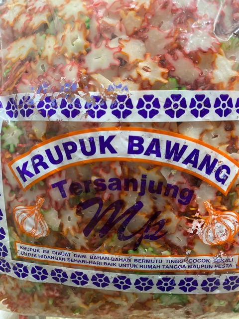 Kerupuk Bintang Tersanjung Mentah 250gr Bawang