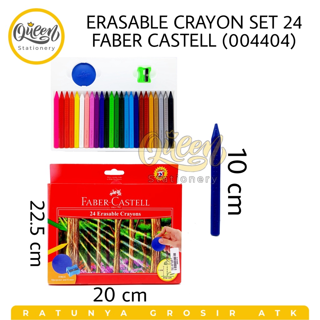 

1 SET ERASABLE CRAYON SET 24 FABER CASTELL / KRAYON HAPUS / ALAT MEWARNAI (004404)