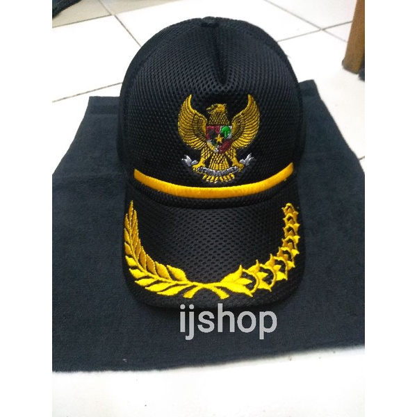 Topi Garuda lis padi kapas jaring