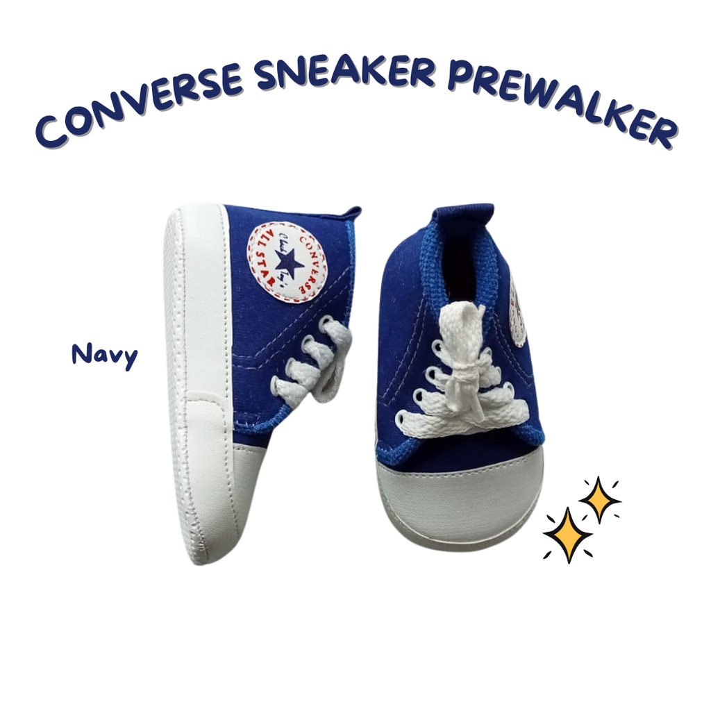 sepatu bayi sneakers bayi prewalker bayi 6-18  bulan converse prewalker