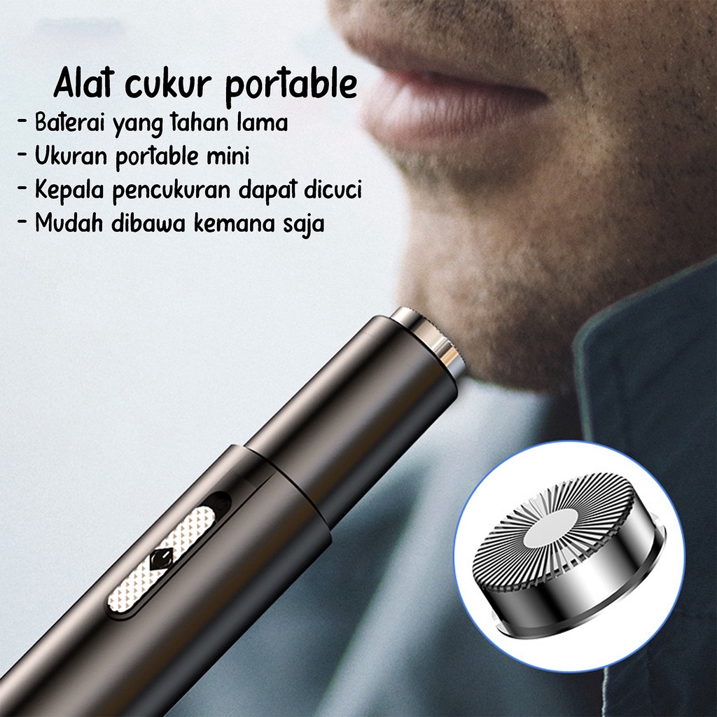 Alat Cukur/Gunting Bulu Hidung Telinga Electrik Nose Hair Trimmer Cleaner Alat Cukur Portable