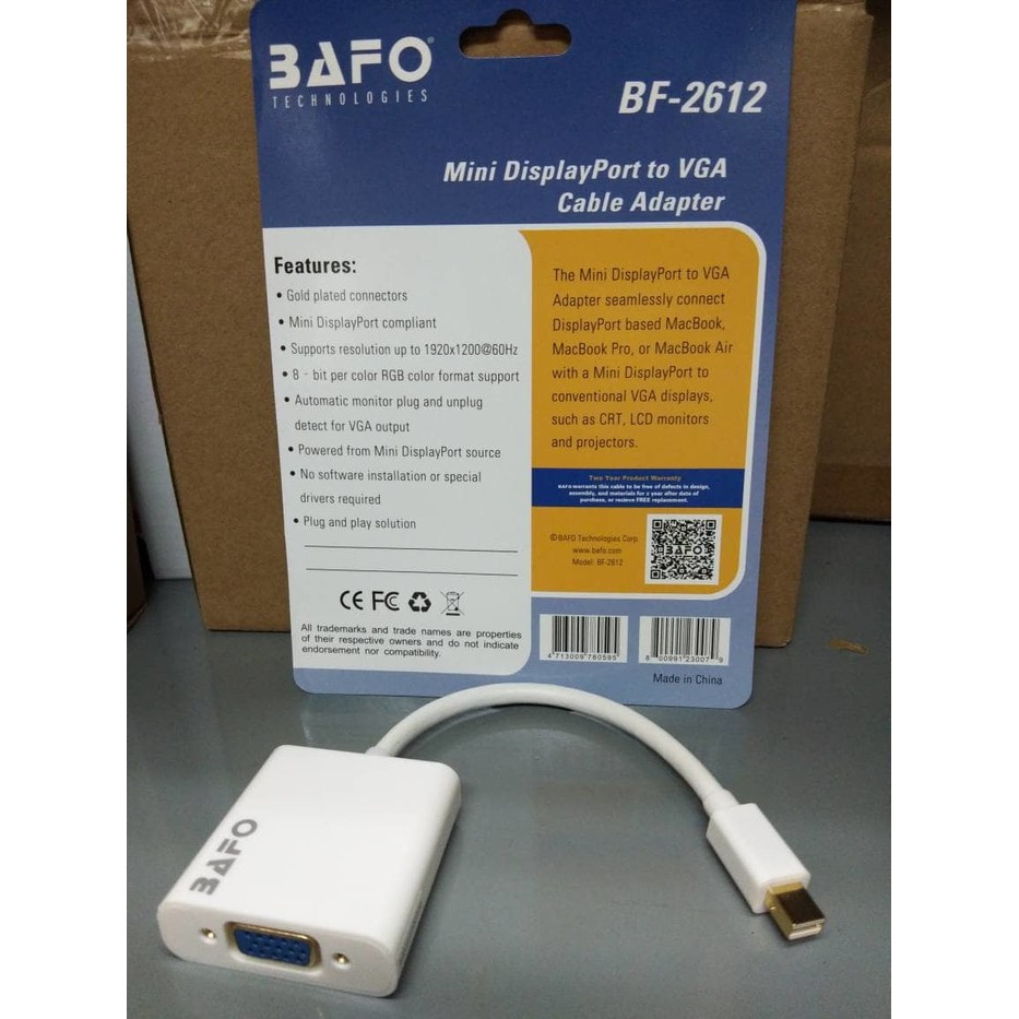 Bafo BF-2612 Mini DisplayPort to VGA