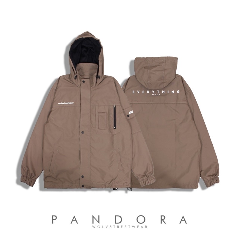 Jaket Outdoor Pandora Hitam Jaket Parasut Jaket Wolv