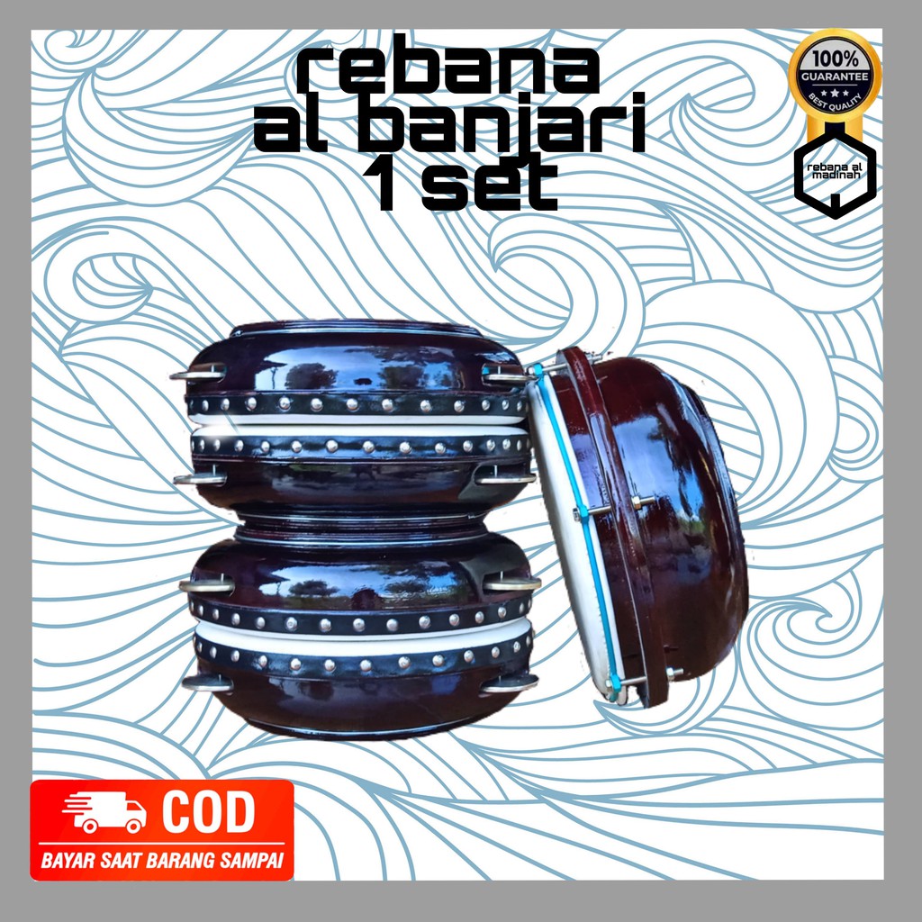 Rebana hadrah banjari 1 set bonus tas