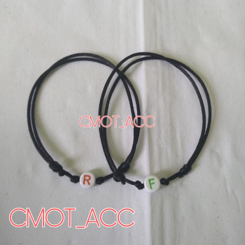 GELANG INISIAL COUPLE HURUF WARNA