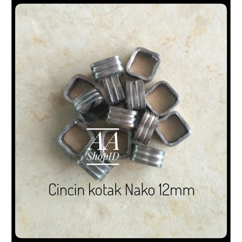 ornamen pagar besi Cincin kotak Nako 12mm