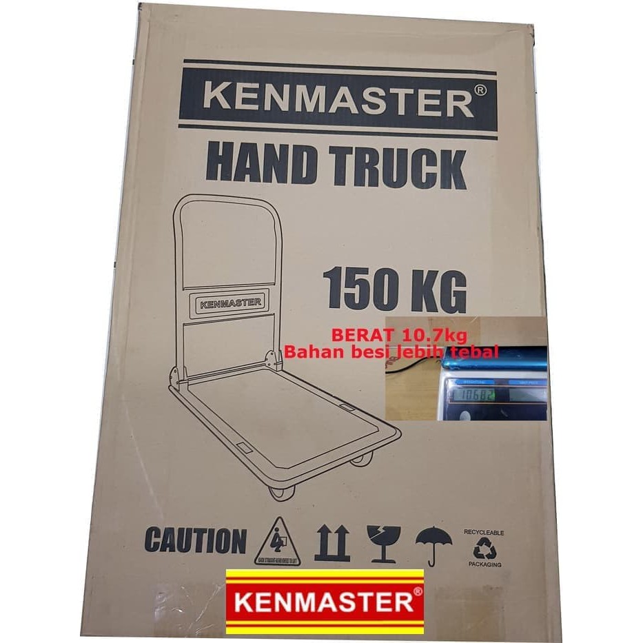 Kenmaster Hand Truck 150kg Roda Karet Hand truk 150 kg troli trolley