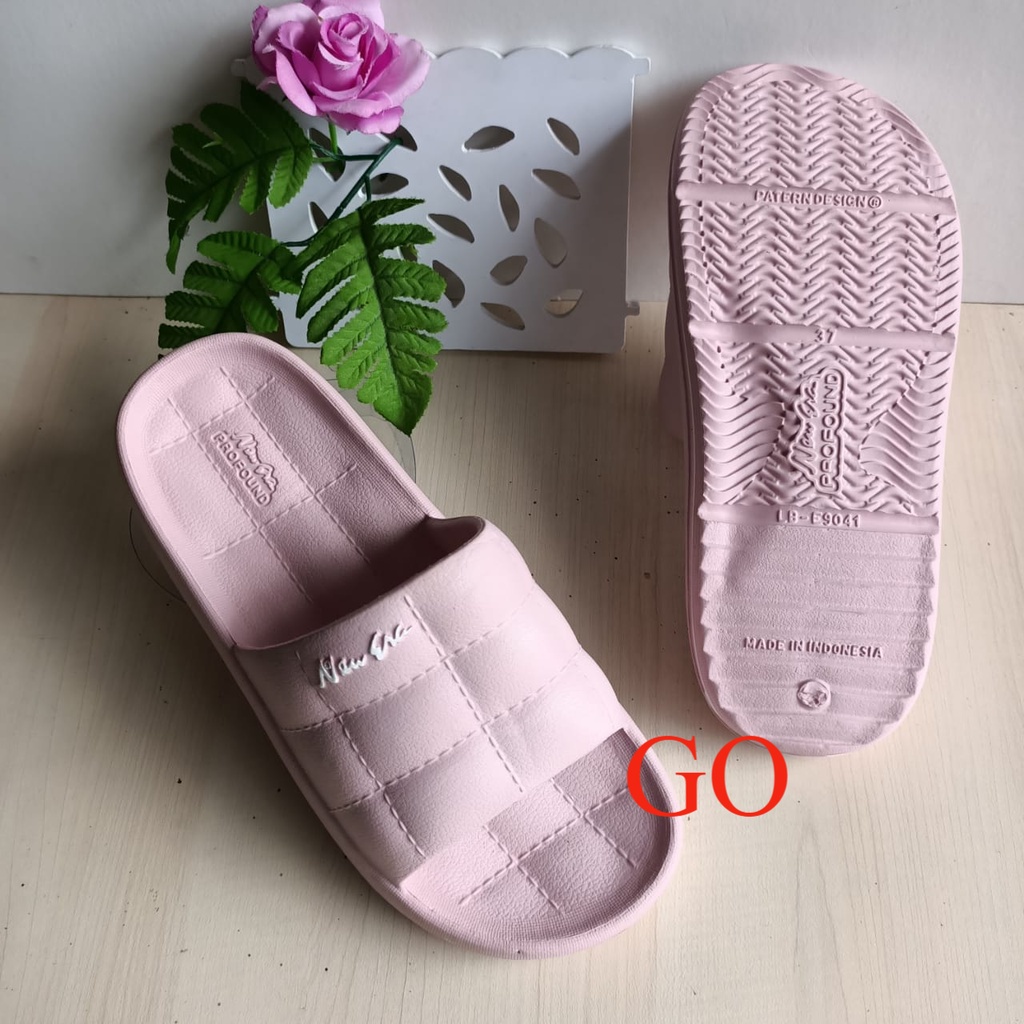 BB NEW ERA LB E 9041 Sandal Selop Karet Wanita Sendal Rumah Indoor Kamar Tidur Kamar Mandi Empuk