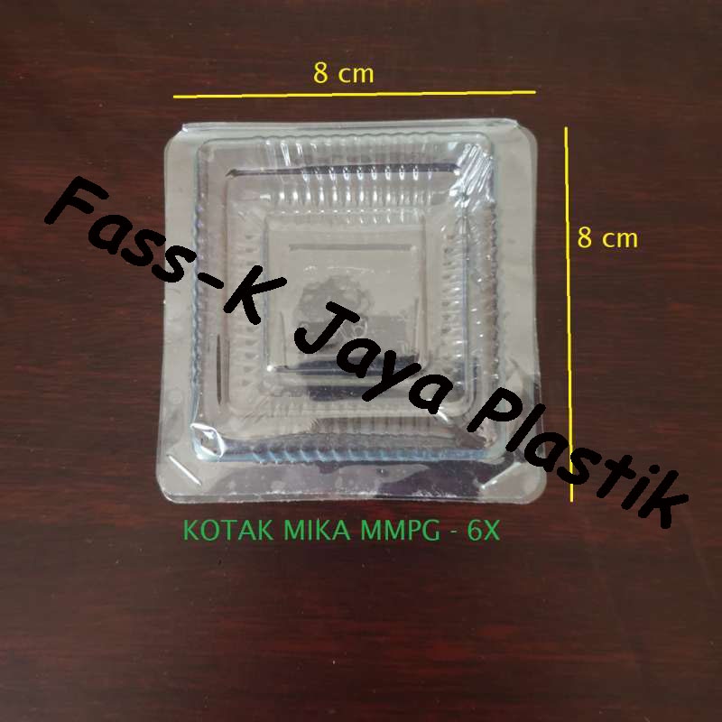 Plastik mika kue ukuran 6x isi 100pcs / mika kotak makanan / box mika kue bolu dan makanan