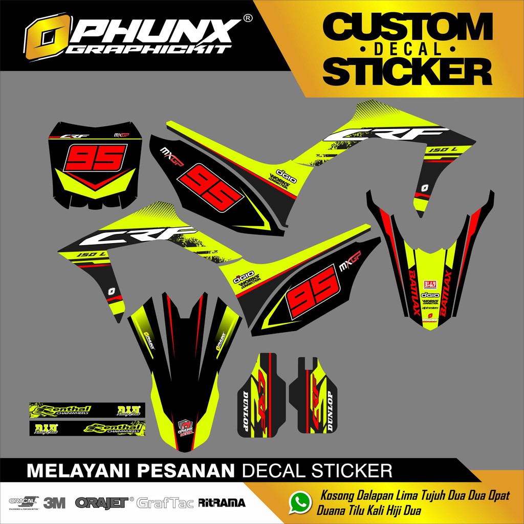 STICKER DECAL HONDA CRF BUKAN STABILO