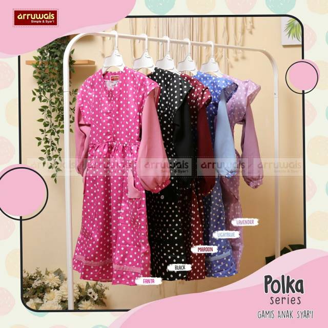 KIDSNIAN - Gamis Ibu dan Anak Polka 1-8 th Arruwais (Etalase Ibu ada sendiri)