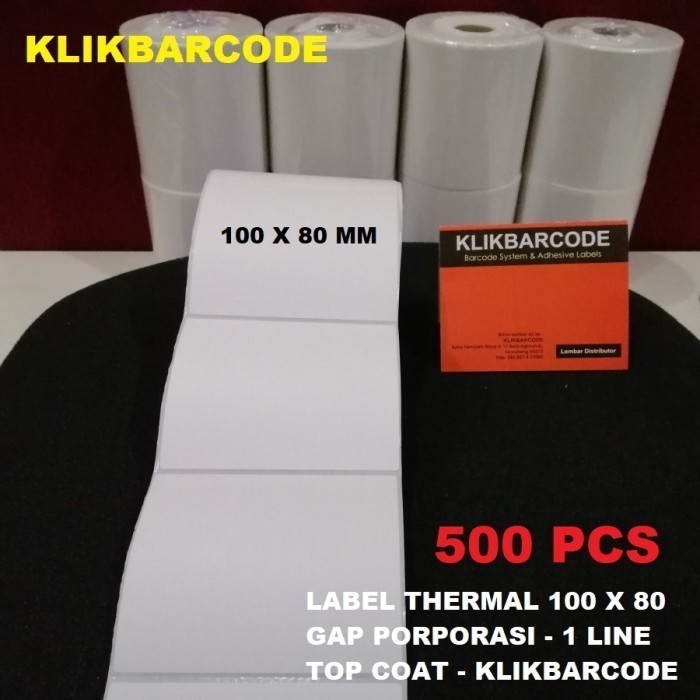 

PROMO LABEL BARCODE THERMAL 100 X 80 MM|10 X 8 CM|1LINE|GAP PORPORASI|500 PC MURAH