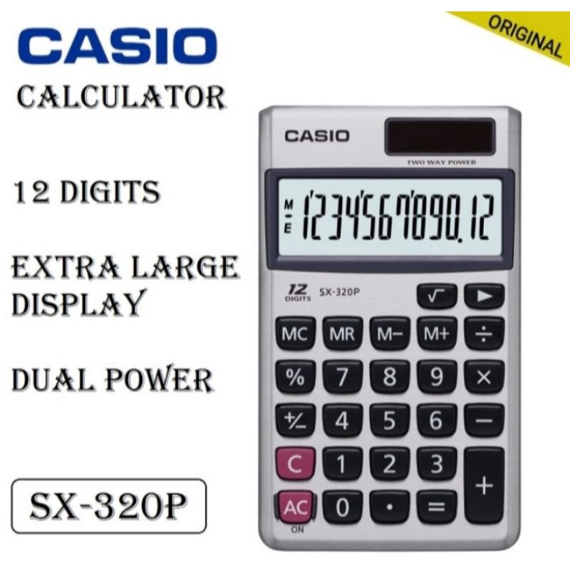 

New Casio Kalkulator/Calculator SX-320P 12 Digits