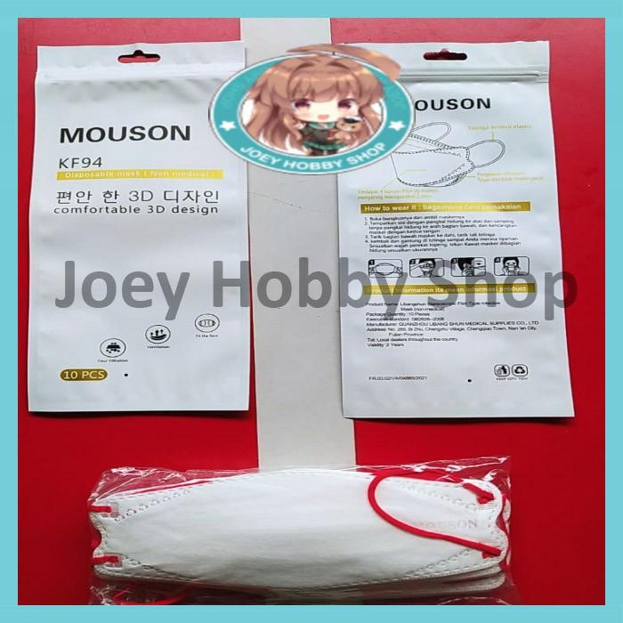 [New Mouson] Masker Korea Kf94 Tali Sewarna Senada Isi 10 Pcs Premium