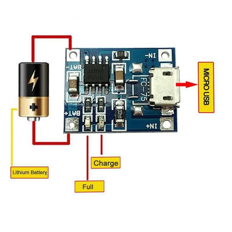 Modul Charger TP4056 5V 1A Micro USB to Li-ion Lithium 18650 battery