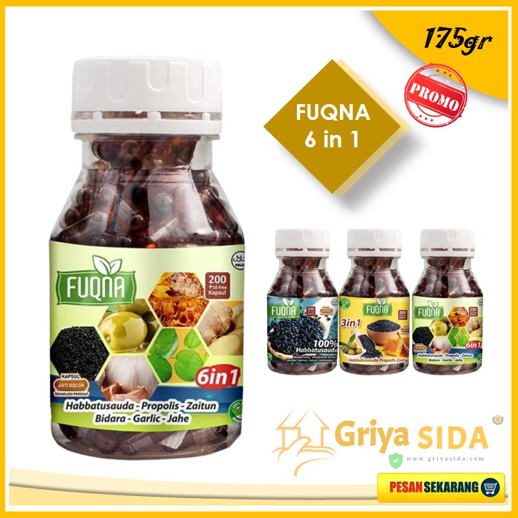 Fuqna 6 in 1 6in1 (Jinten Hitam + Zaitun + Propolis + bidara + garlic + jahe) healty