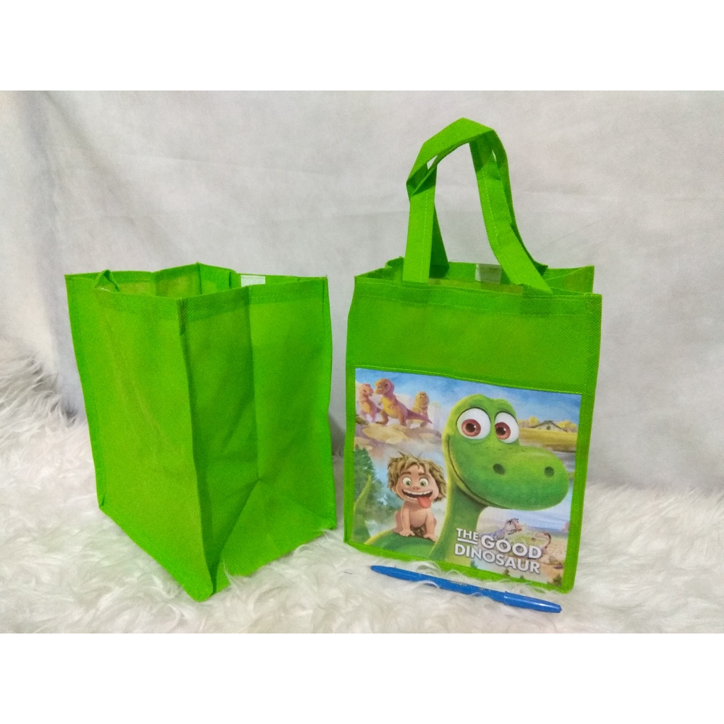 Tas NK Tema Animal Spunbond Goodie Bag Souvenir Ulang Tahun Anak Bingkisan Party Gift Birthday-Dinosaurus
