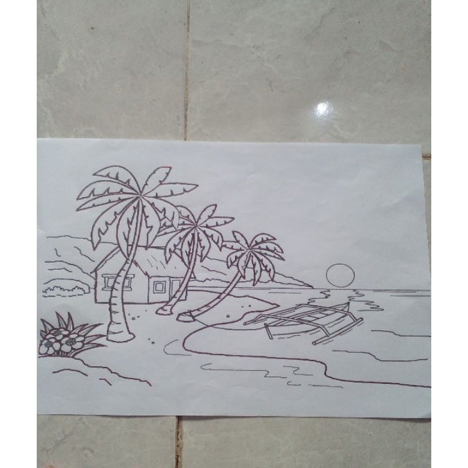 

sketsa gambar/mewarnai/drawing kertas HVS tema alam semesta