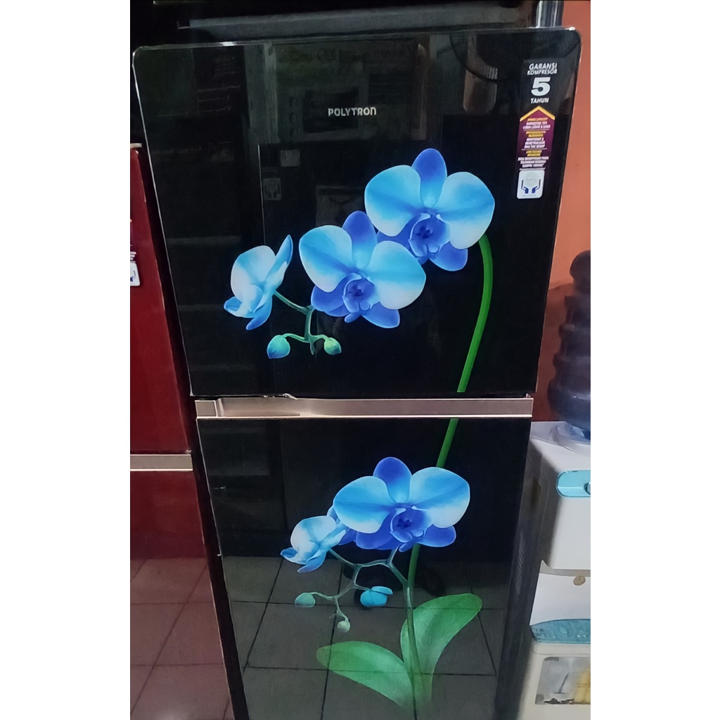 Polytron Kulkas 2 Pintu 220L Belleza Jumbo Tempered Glass PRW 23MOB 23MO