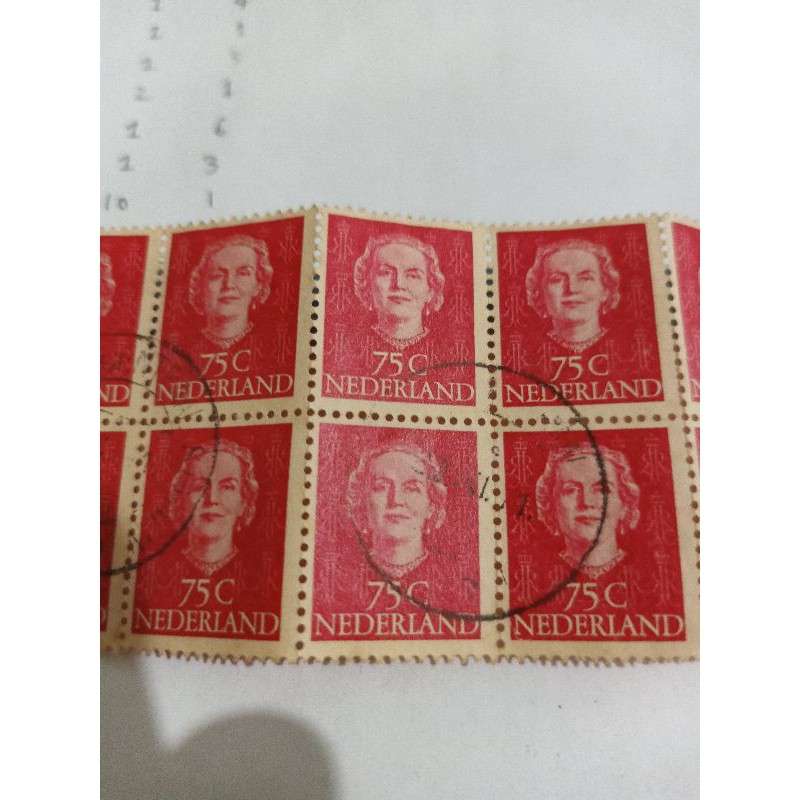 

Perangko Netherlands 1949 Queen Juliana 75c Nederland Stamp (10pcs)