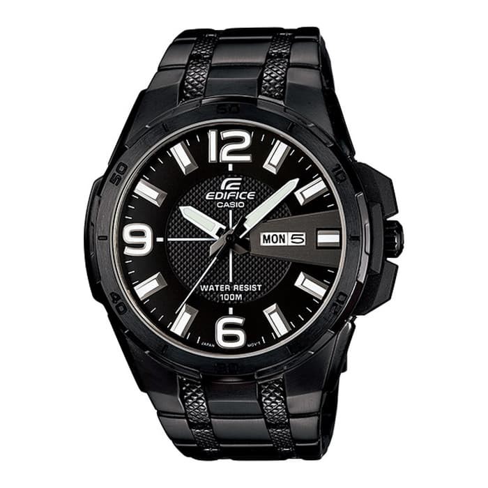 Jam Tangan Pria Rantai Hitam Casio Edifice Original EFR-104BK-1A