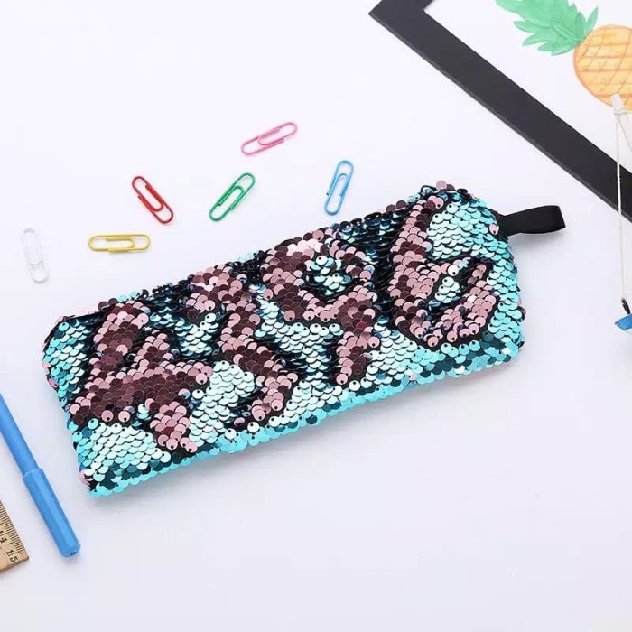 

Produk Tempat Pensil/Tempat Pensil Reversible Sequin/Pencil Case Sequin Hot Sale
