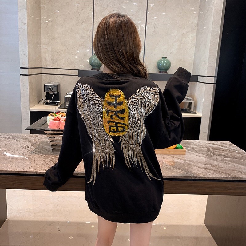 SWEATER IMPORT PRIA WANITA ASIA KOREA JEPANG ORIGINAL WINGS CAT KUCING GLAMOUR JY13