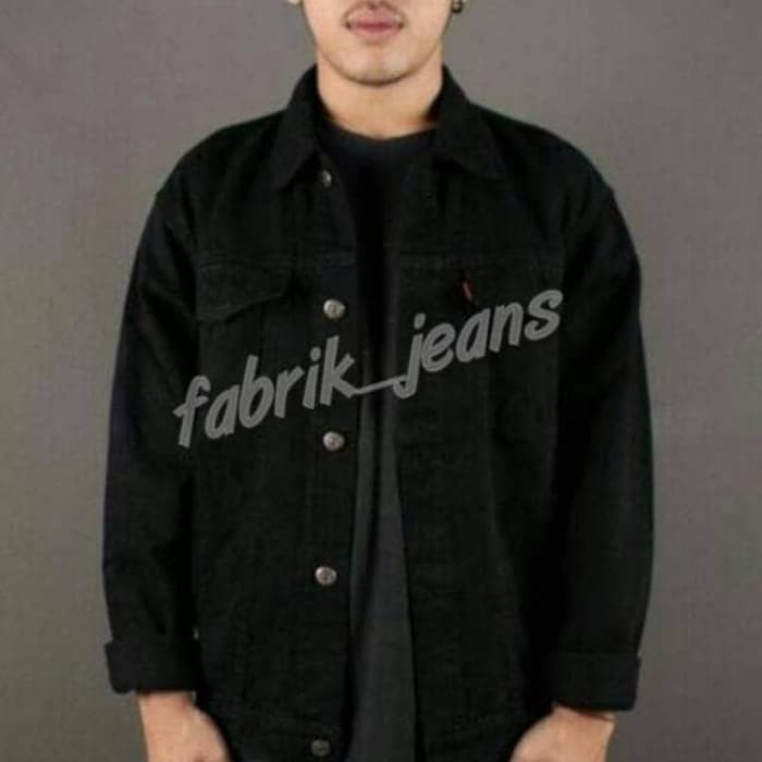 terbaru jaket jeans LEVIS PRIA HITAM / jaket jeans LEVIS COWOK HITAM PEKAT