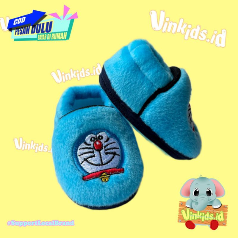 Sepatu Bayi Laki Laki Perempuan 0 12 Bulan Karakter Kartun Lucu Doraemon Biru / Prewalker