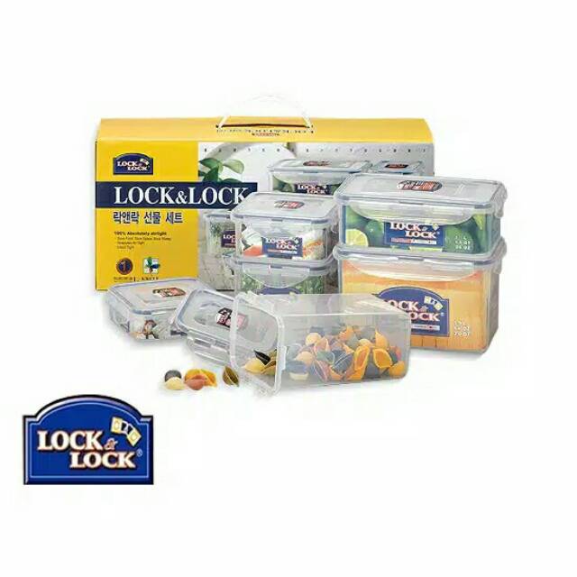 Lock&Lock Gift Set 6pcs HPL818SHP /Lock n Lock kotak makan